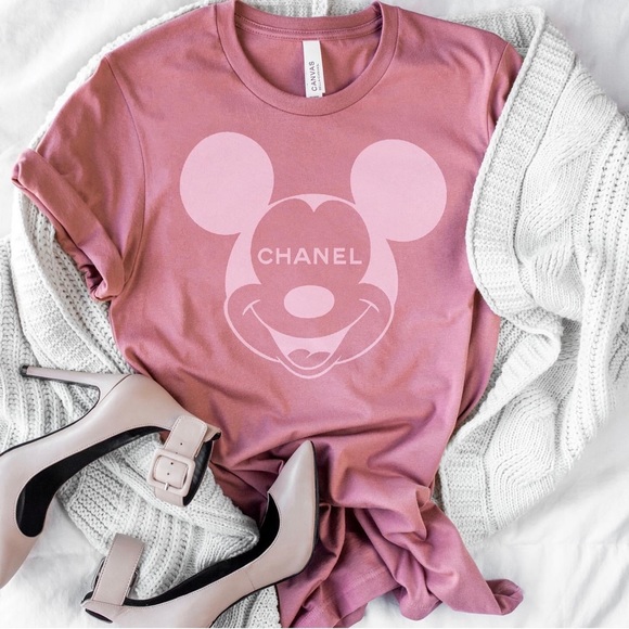 Tops - Chanel - Mickey Graphic T-Shirt Heather Mauve